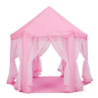 Ružový tylový stan na hranie pre deti