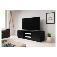 Expedo TV stolík BASTE, 120x35,5x38, čierny grafit + LED