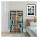 Sivá/prírodná knižnica v dekore duba 72x124 cm Keota - Kalune Design
