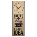 domtextilu.sk Moderné drevené kuchynské hodiny Coffee Idea 67503