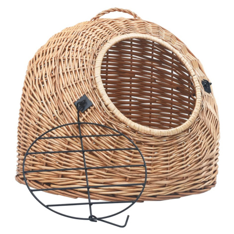 vidaXL Prepravka pre mačku 45x35x35 cm prírodná vŕba