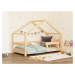 Benlemi Detská posteľ domček LUCKY so zábranou Zvoľte farbu: Tmavo sivá, Zvoľte rozmer: 80x180 c