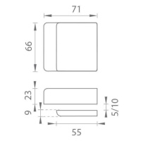 TI - Protikus pre zámok na sklo 4019 GRM - grafit matný (141)