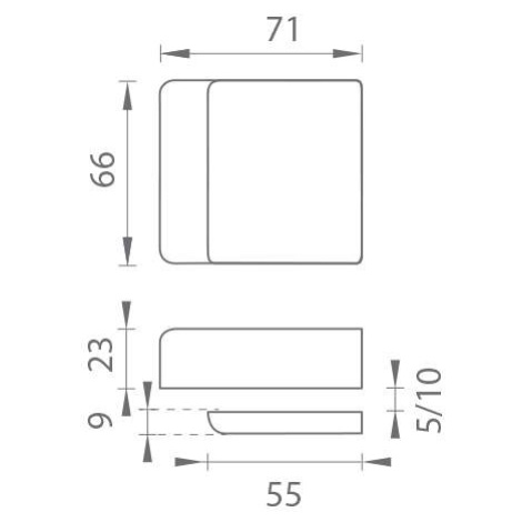 TI - Protikus pre zámok na sklo 4019 GRM - grafit matný (141)