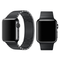 Apple Watch 1-6, SE (38/40 mm), Nastaviteľný kovový remienok, Devia Elegant Link, čierny