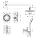 Hansgrohe Croma E, sprchový systém 280 1jet s termostatom Ecostat E, chrómová, HAN-27953000