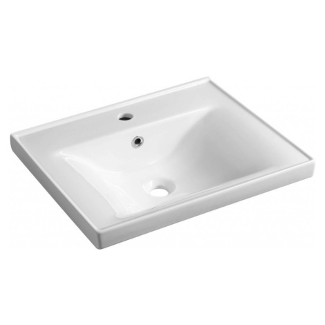 AQUALINE - SAVA 55 keramické umývadlo nábytkové 55x46cm, biela 2055