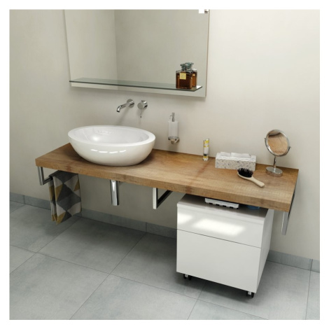 SAPHO - AVICE doska pod umývadlo 130x50cm, hrúbka 5cm, Old wood AV138