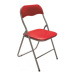 Skladacia stolička Foldus, červená ekokoža%