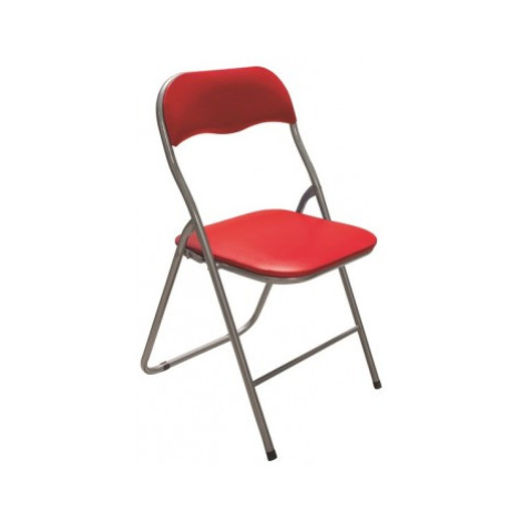 Skladacia stolička Foldus, červená ekokoža% Asko