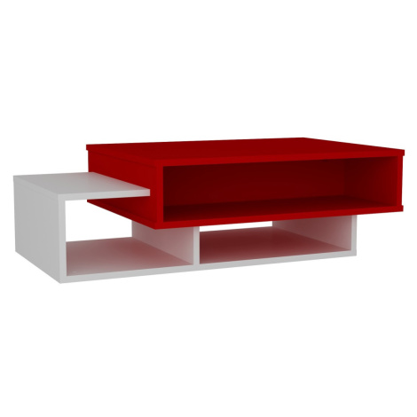Konferenční stolek Tab červeno-bílý Kalune Design
