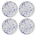 Bielo-modré dezertné taniere z kameniny v súprave 4 ks ø 18 cm Carnival – Ladelle