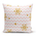 Vianočná obliečka na vankúš Minimalist Cushion Covers Golden Snowflakes, 42 x 42 cm