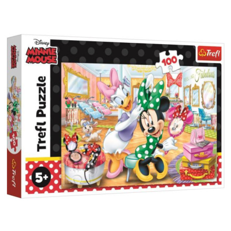 Trefl Puzzle 100 dielikov - Minnie v salóne krásy  Disney Minnie