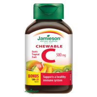 JAMIESON Vitamín C 500 mg tropické ovocie 120 tabliet na cmúľanie