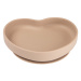 Canpol babies Silicone Suction Plate Heart Beige silikonový talíř s přísavkou 300 ml