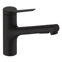 Drezová batéria Hansgrohe Zesis s vyťahovacou spŕškou, 2 prúdy čierny mat 74803670