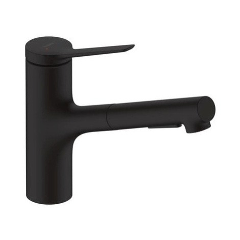 Drezová batéria Hansgrohe Zesis s vyťahovacou spŕškou, 2 prúdy čierny mat 74803670