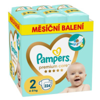 PAMPERS Plienky jednorázové Premium Care veľ. 2 (224 ks) 4-8 kg - mesačné balenie