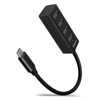 AXAGON HUE-M1C, 4x USB 3.mINI rozbočovač 2. generácie, kovový, kábel USB-C 20 cm