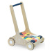 Dřevěný vozík s kostkami DICE vícebarevný