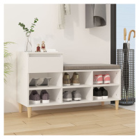 vidaXL Botník biely 102x36x60 cm spracované drevo