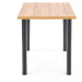 Sconto Jedálenský stôl MUDIX 2 dub wotan/čierna, 120x68 cm