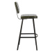 Khaki kožená barová stolička 103 cm Masana - Light & Living