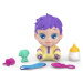 Baby Buppies miminko Kluk fialové vlasy spanie