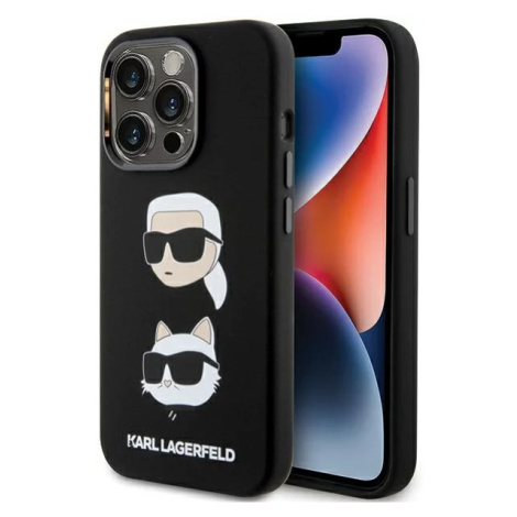 Kryt Karl Lagerfeld KLHCP15LSDHKCNK iPhone 15 Pro 6.1" black Silicone Karl&Choupette Head (KLHCP