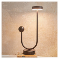 Stolná LED lampa AYTM Grasil, čierna, mramor, výška 56 cm