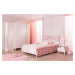 Detská posteľ 100x200cm chere - breza/ružová