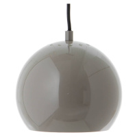 Závesné svietidlo FRANDSEN Ball, lesklá sivá, Ø 18 cm