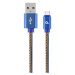 Kabel CABLEXPERT CC-USB2J-AMCM-2M-BL USB 2.0 AM na Type-C kabel (AM/CM), 2m, opletený, jeans, bl