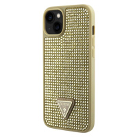 Guess Rhinestones Triangle Metal Logo Apple iPhone 15 GUHCP15SHDGTPD Gold