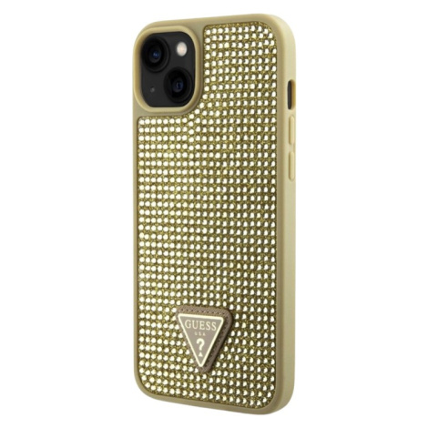 Guess Rhinestones Triangle Metal Logo Apple iPhone 15 GUHCP15SHDGTPD Gold