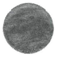 Kusový koberec Fluffy Shaggy 3500 light grey kruh Rozmery koberca: 120x120 kruh