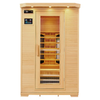 Juskys Infračervená sauna/ tepelná kabína Oslo s triplexným vykurovacím systémom a drevom Hemloc