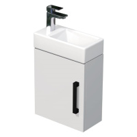 Kúpeľňová skrinka s umývadlom SAT Cube Way 40x47,5x20 cm biela lesk CUBE320401DCBL