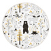 Žlto-biely detský koberec ø 80 cm Comfort – Mila Home