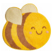 Oranžový detský bavlnený koberec Sass & Belle Bee Happy, 55,5 x 57 cm