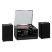 Auna Oakland DAB Plus, retro stereo systém, DAB+/FM, BT funkcia, vinyl, CD prehrávač, kazetový p