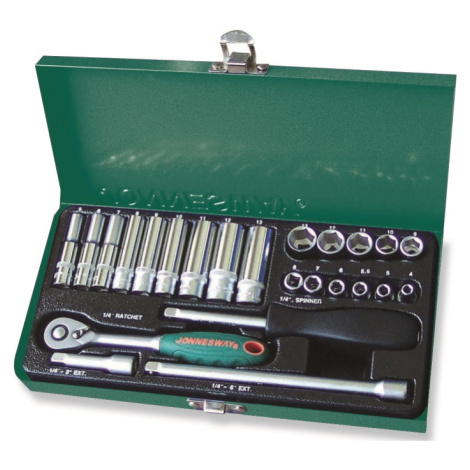 Gola sada 1/4&quot;, 6hranné hlavice, 25 kusů, 4-13 mm - JONNESWAY S04H2125S