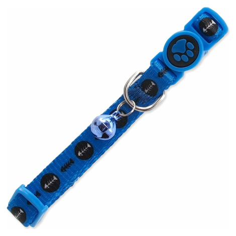 Obojok Active Cat nylon XS rybka modrý 1x19-31cm