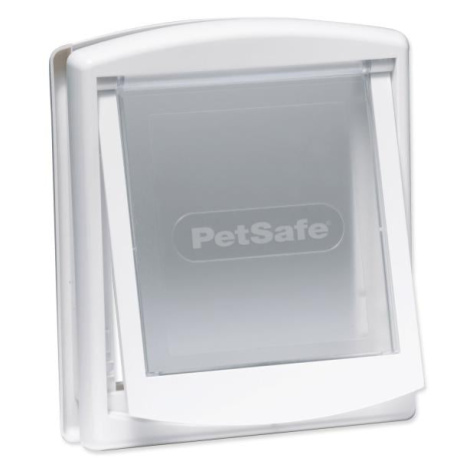 Dvierka PetSafe plastové s transparentným flapom biele, výrez 18,5x15,8cm