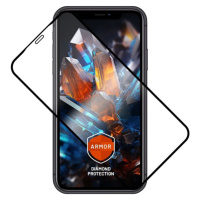 Prémiové ochranné tvrdené sklo FIXED Armor s aplikátorom pre Apple iPhone XR/11, čierne