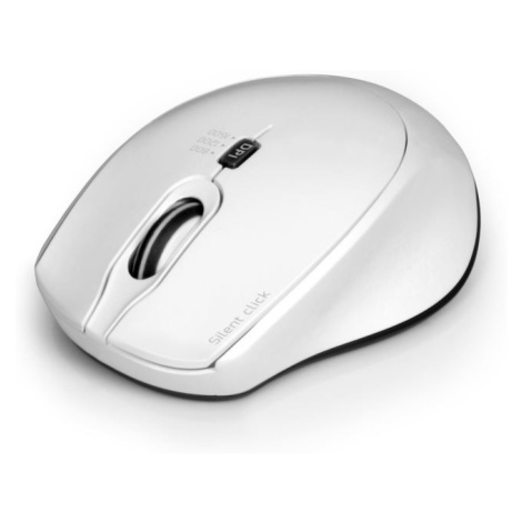 PORT CONNECT SILENT, bezdrátová myš, USB-A/USB-C dongle, 2,4Ghz, 1600DPI, bílá