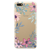 Odolné silikónové puzdro iSaprio - Leaves and Flowers - Huawei Honor 7S