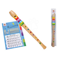 Drevená flauta Music Wooden Flute Eichhorn zošit s 3 piesňami od 4 rokov