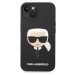 Silikónové puzdro Karl Lagerfeld na Apple iPhone 14 Plus KLHMP14MSLKHBK Liquid Silicone Karl Hea